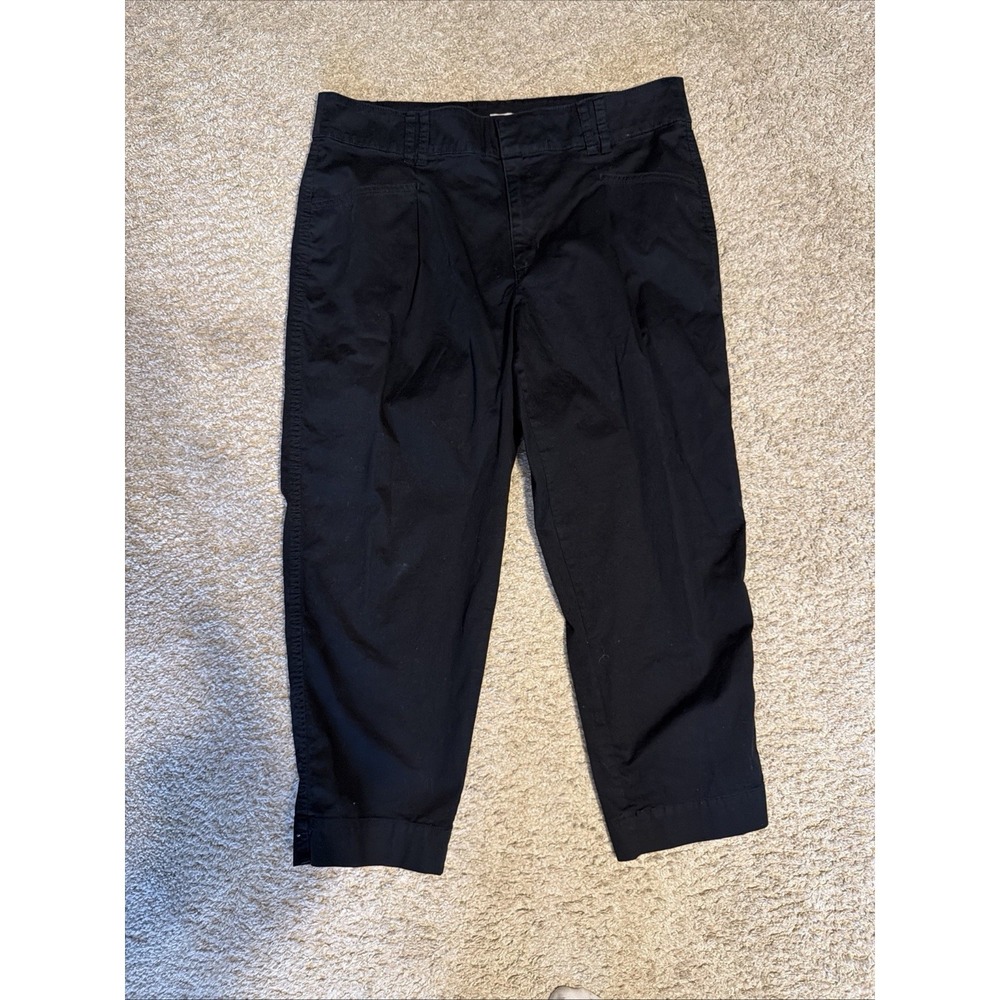 A New Day Women's  Stretch Fitted Trousers Pants Size 16 Black Pockets